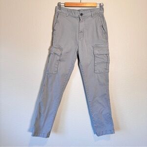 Zara Grey Cargo Straight Leg Chino Pants Womens 30 Casual Classic Fall